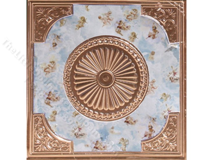(image for) Dollhouse Scale Model Copper Square Ceiling With Angel