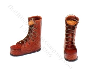 (image for) Miniature Work Boots for a Dollhouse