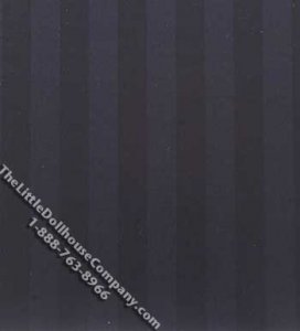 (image for) Black & Blue Stripe Pattern Miniature Wallpaper for Dollhouses