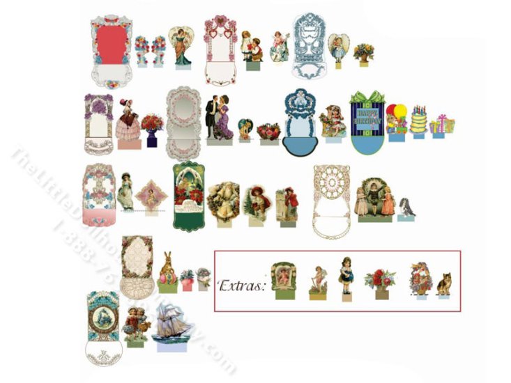 (image for) Miniature Holiday Greeting Cards Kit for Dollhouses