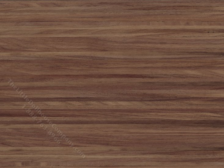 (image for) Unfinished Dark Walnut Flooring for Dollhouses - Real Wood 1/4" Wide Planks