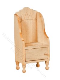 (image for) Miniature Potty Chair for Dollhouses, Unfinished