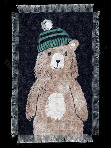 (image for) Miniature Cute Bear Rug for Dollhouses
