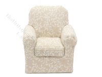 (image for) 1:24 Scale Miniature Ivory Leaves Armchair for Dollhouses - Beige