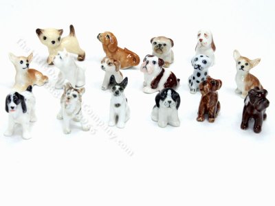 (image for) Miniature Ceramic Dogs for Dollhouses (1pc/pkg)