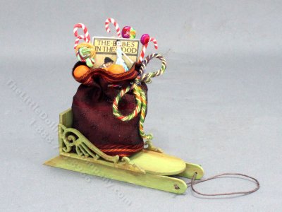 (image for) Miniature Sack of Toys on a Sled by K Kuti Designs