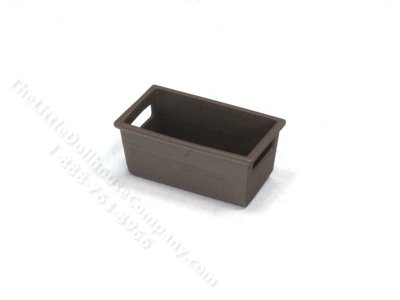 (image for) Miniature Brown Storage Bin for Dollhouses