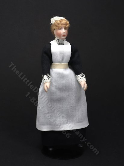 (image for) As Is Vintage Miniature Victorian Maid Doll by Jill Nix for Dollhouses