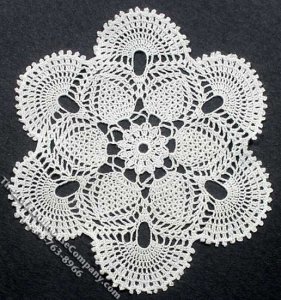 (image for) Miniature Handmade Lace Flower Shaped Doily for Dollhouses