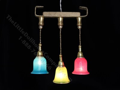 (image for) Dollhouse Miniature 12V Trinity 3 Arm Hanging Light