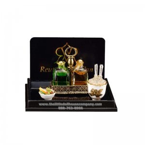 (image for) Dollhouse Scale Model Whisky Set with Ice Cubes and Olives