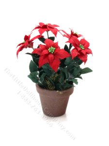 (image for) Miniature Poinsettia for Dollhouses