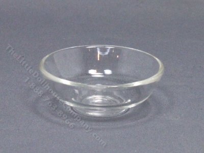 (image for) Miniature Clear Glass Bowl for Dollhouses