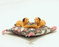(image for) Miniature Puppies with Rawhide Bone