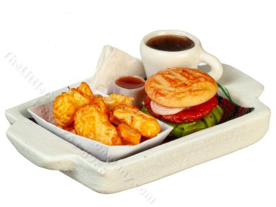 (image for) Miniature Breakfast Sandwich Platter for Dollhouses