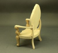 (image for) Dollhouse Miniature Unfinished Chair
