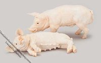 (image for) Dollhouse Scale Model Male and Female Pig Set