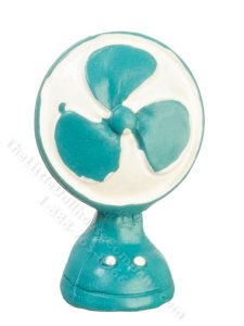 (image for) Miniature Turquoise Fan for Dollhouses