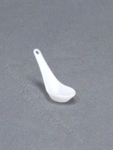 (image for) Miniature White Soup Spoons for Dollhouses