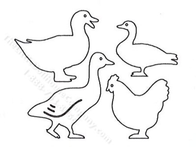 (image for) Miniature Wooden Farmyard Bird Silhouettes Kit by Pierluigi