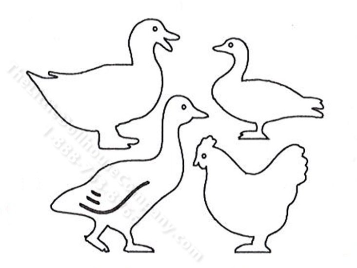 (image for) Miniature Wooden Farmyard Bird Silhouettes Kit by Pierluigi