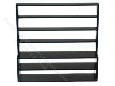 (image for) Miniature Black Double Wide Store Shelf for Dollhouses