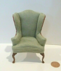 (image for) Miniature Green Queen Anne Style Chair