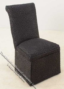 (image for) Miniature Black Parsons Chair for Dollhouses