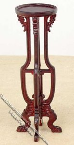 (image for) Miniature Mahogany Plant Stand for Dollhouses