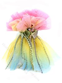(image for) Dollhouse Miniature Rainbow Tulle Dress