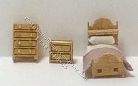 (image for) 1:144 Scale 3pc Country Child's Bedroom Kit
