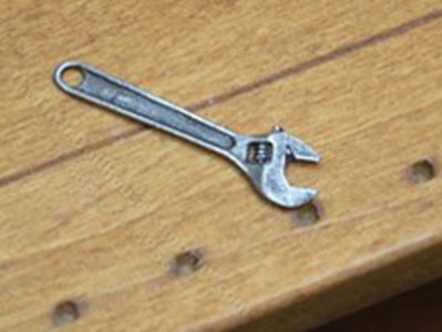 (image for) Dollhouse Scale Model Adjustable Wrench