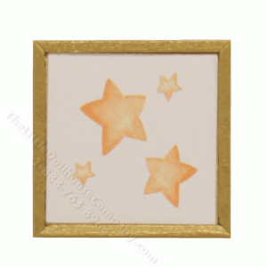(image for) Miniature Small Scale Square Print of Stars