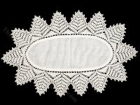 (image for) Miniature Handmade Oval Starburst Table Cloth for Dollhouses