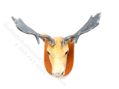(image for) Miniature Mounted Moose Head for Dollhouses