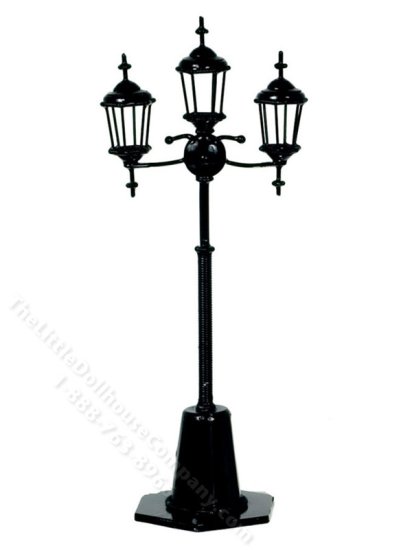 (image for) Miniature 3-Light Lamp Post for Dollhouses