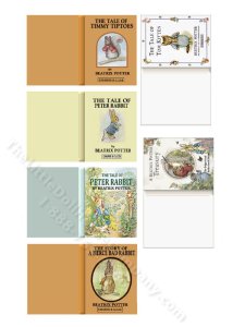 (image for) Miniature Beatrix Potter Books Kit for Dollhouses