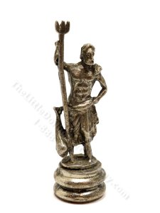 (image for) Miniature Poseidon Statuette for Dollhouses - Silver