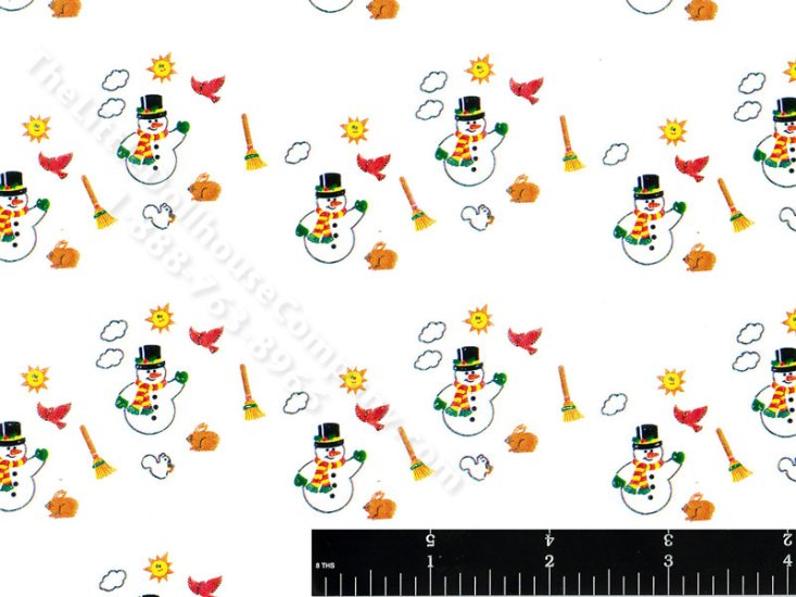 (image for) Snowman Pattern Miniature Wallpaper for Dollhouses