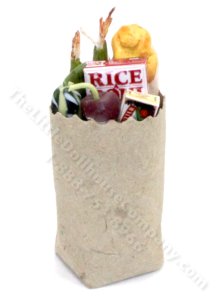 (image for) Miniature Bag of Groceries for Dollhouses