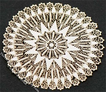 (image for) Miniature Round Laser Cut Doily for Dollhouses