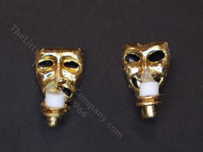 (image for) 1:48 Scale Miniature 3V Pair of Tragedy & Comedy Sconces for Dollhouses