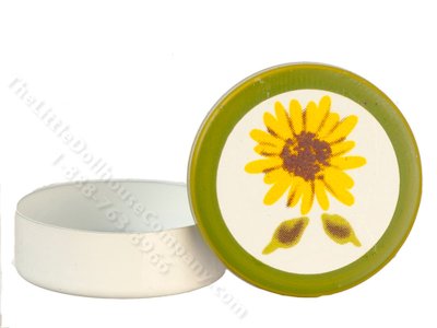 (image for) Miniature Sunflower Tin for Dollhouses