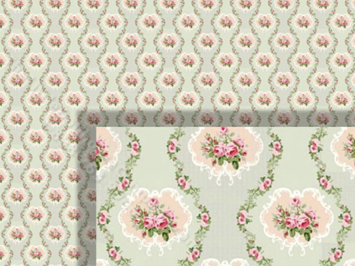 (image for) 1/2 Scale Wallpaper for Dollhouses