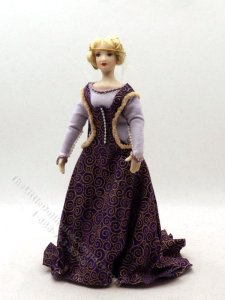 (image for) Miniature Handcrafted Vintage Medieval Woman with Veil