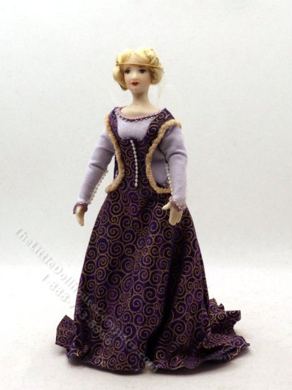 (image for) Miniature Handcrafted Vintage Medieval Woman with Veil