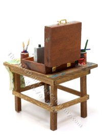 (image for) Miniature Artist's Paint Table by Ella M. Reulbach