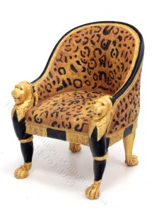 (image for) Miniature Leopard Print Chair for Dollhouses