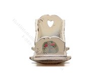 (image for) Miniature White Baby Cradle with Flower Decals