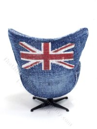 (image for) Miniature Denim Egg Chair by PRD Miniatures